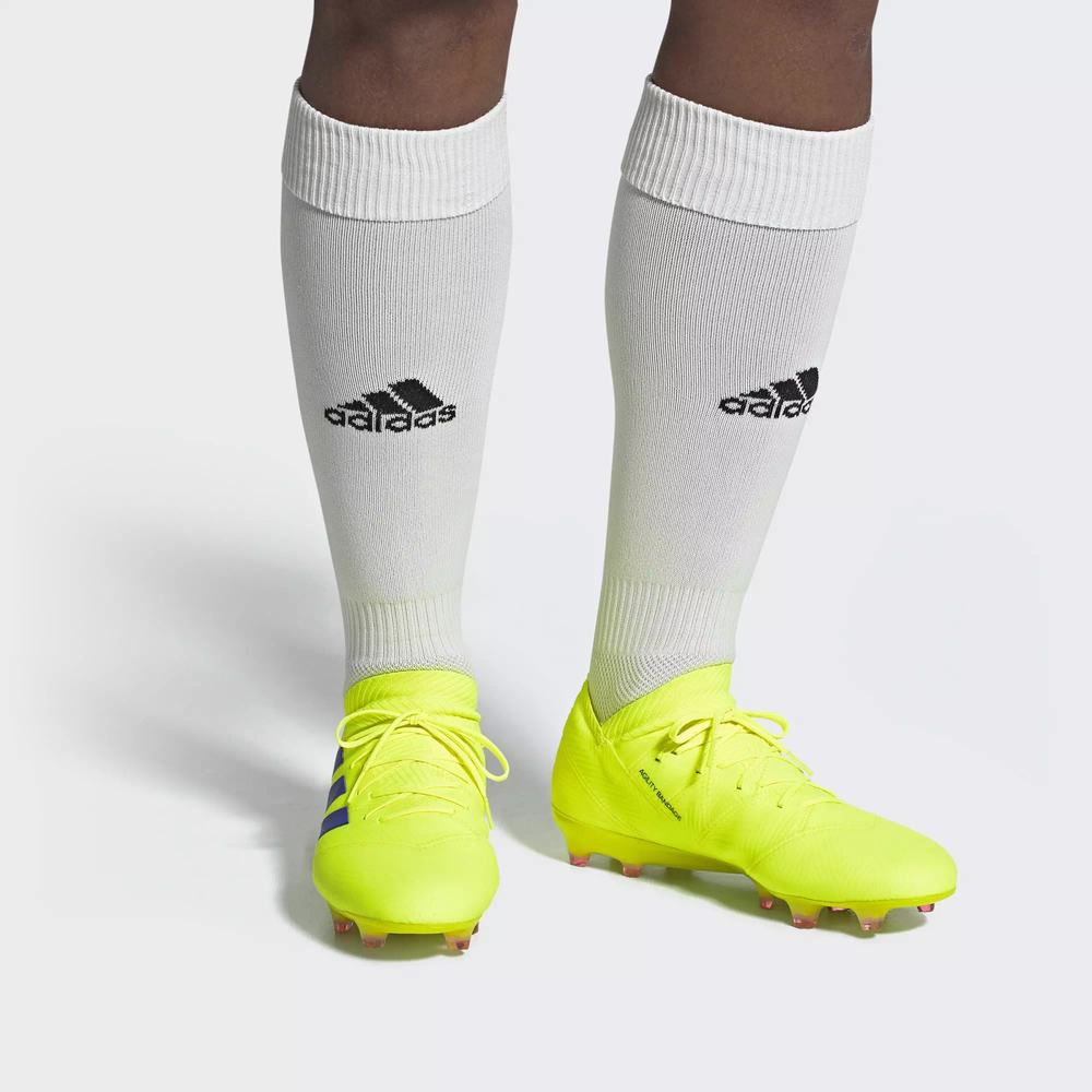 Adidas Nemeziz 18.1 Firm Ground Tacos de Futbol Amarillos Para Hombre (MX-30722)